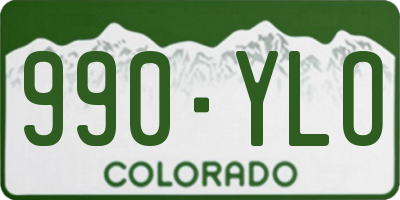 CO license plate 990YLO