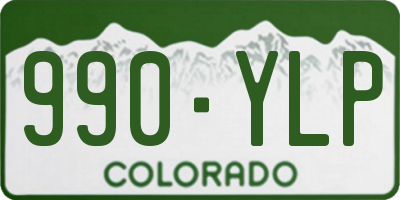 CO license plate 990YLP