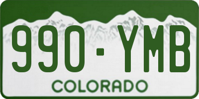 CO license plate 990YMB