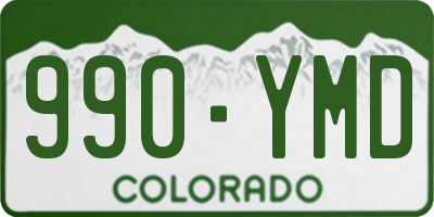 CO license plate 990YMD