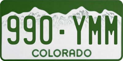 CO license plate 990YMM