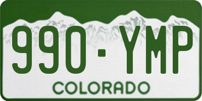 CO license plate 990YMP