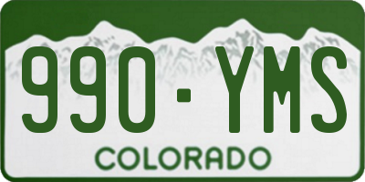 CO license plate 990YMS