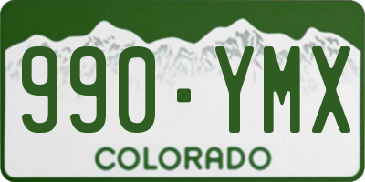 CO license plate 990YMX