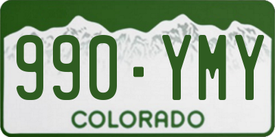 CO license plate 990YMY