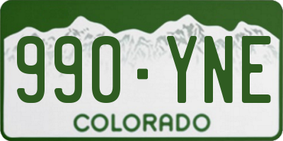 CO license plate 990YNE