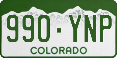 CO license plate 990YNP