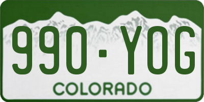 CO license plate 990YOG