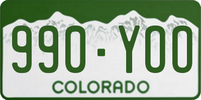 CO license plate 990YOO