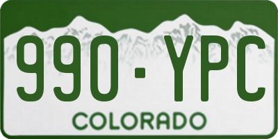 CO license plate 990YPC