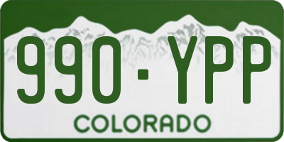 CO license plate 990YPP