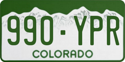 CO license plate 990YPR