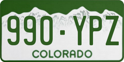 CO license plate 990YPZ