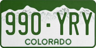 CO license plate 990YRY