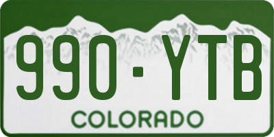 CO license plate 990YTB
