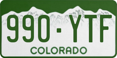 CO license plate 990YTF