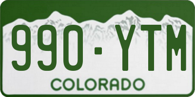CO license plate 990YTM
