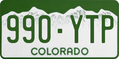 CO license plate 990YTP