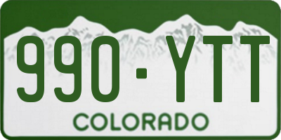CO license plate 990YTT
