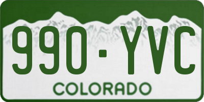 CO license plate 990YVC