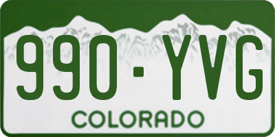 CO license plate 990YVG