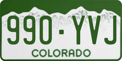 CO license plate 990YVJ