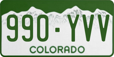 CO license plate 990YVV