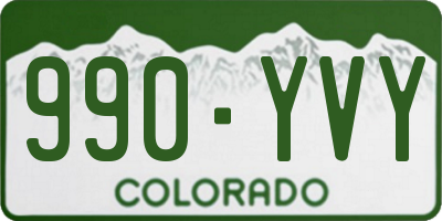 CO license plate 990YVY