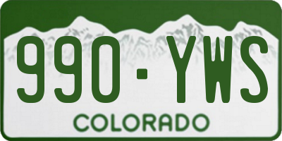 CO license plate 990YWS