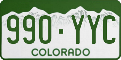 CO license plate 990YYC