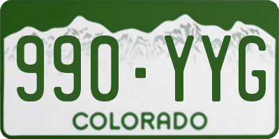 CO license plate 990YYG