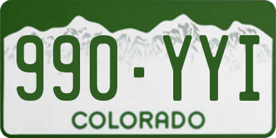 CO license plate 990YYI