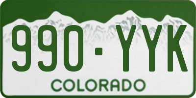 CO license plate 990YYK