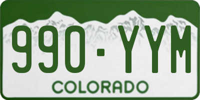 CO license plate 990YYM