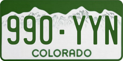 CO license plate 990YYN