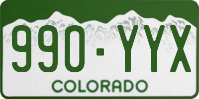 CO license plate 990YYX