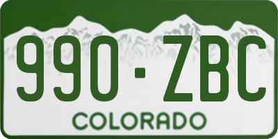 CO license plate 990ZBC