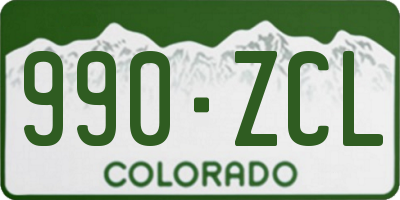 CO license plate 990ZCL