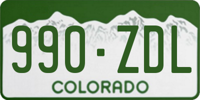 CO license plate 990ZDL