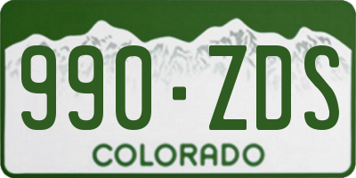 CO license plate 990ZDS