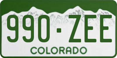 CO license plate 990ZEE