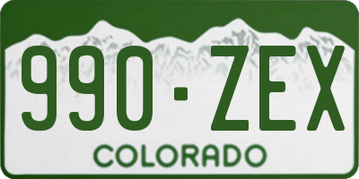 CO license plate 990ZEX
