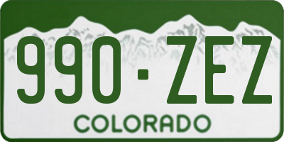 CO license plate 990ZEZ