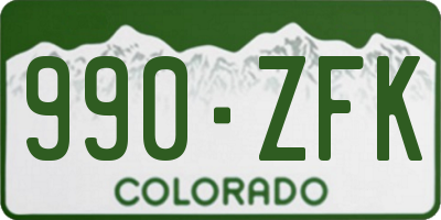 CO license plate 990ZFK
