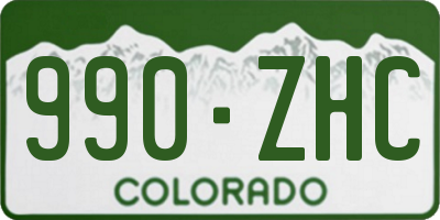 CO license plate 990ZHC