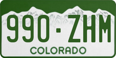 CO license plate 990ZHM