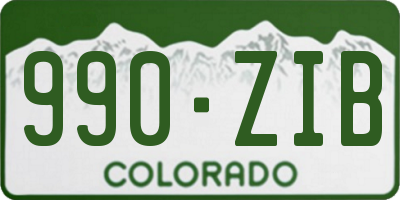 CO license plate 990ZIB