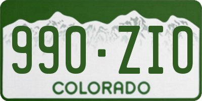 CO license plate 990ZIO