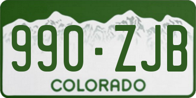 CO license plate 990ZJB