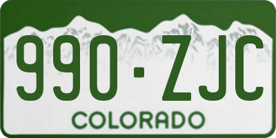 CO license plate 990ZJC